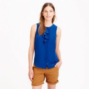 J crew silk ruffle blouse